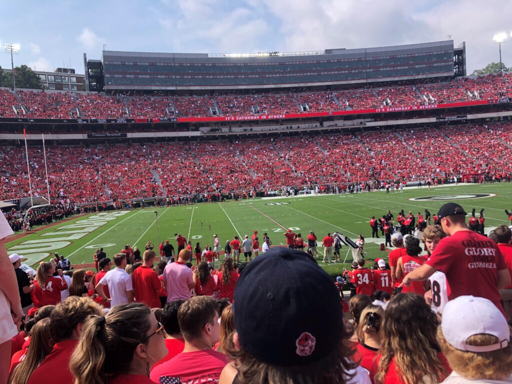 Sanford stadium filled with students and fans