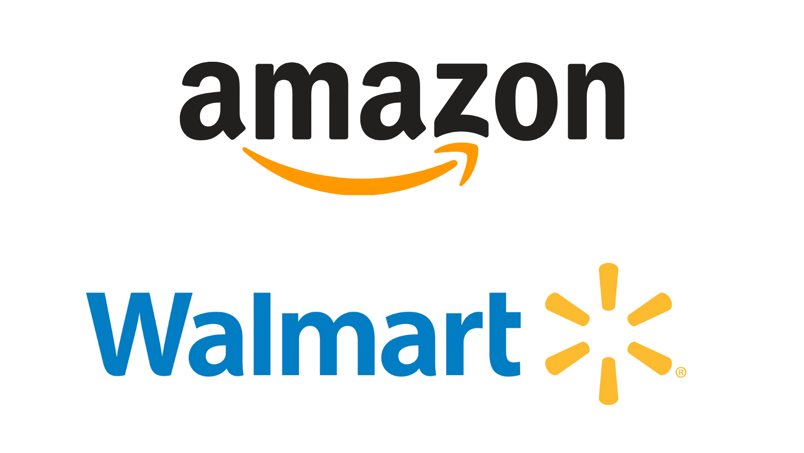 The Amazon and Walmart logos