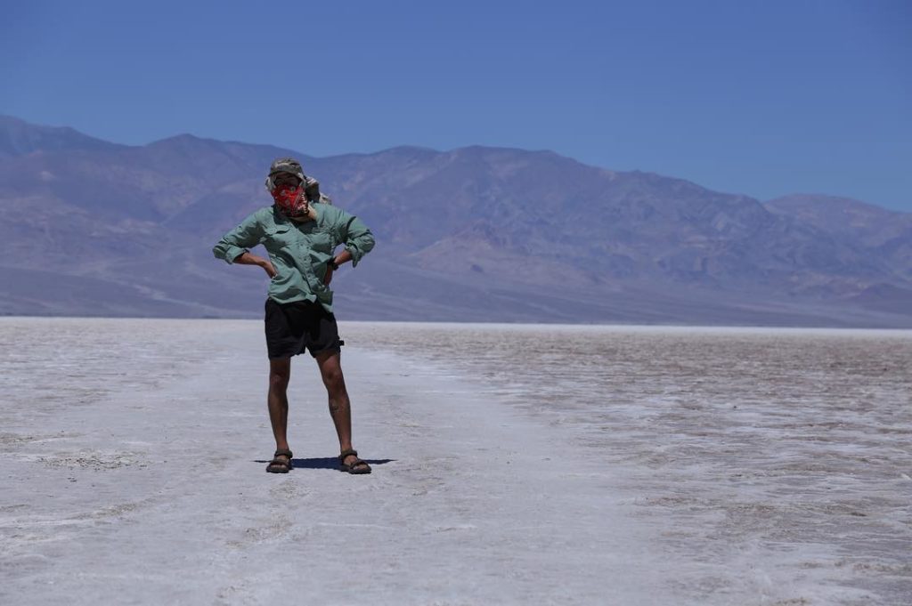 A student in Death Valley